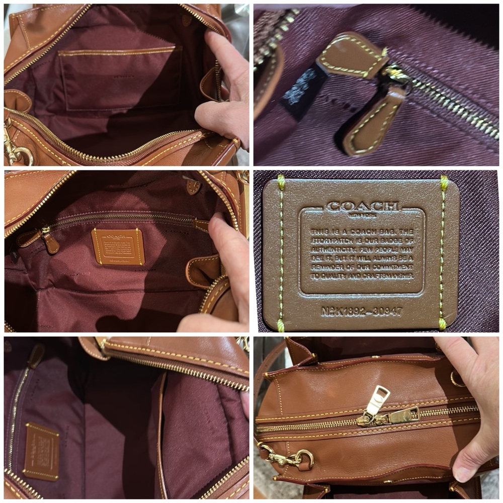 GORGEOUS Authentic Coach 1941 Dreamer 27 Satchel in Saddle, Light Gold. EUC - Picture 9 of 16